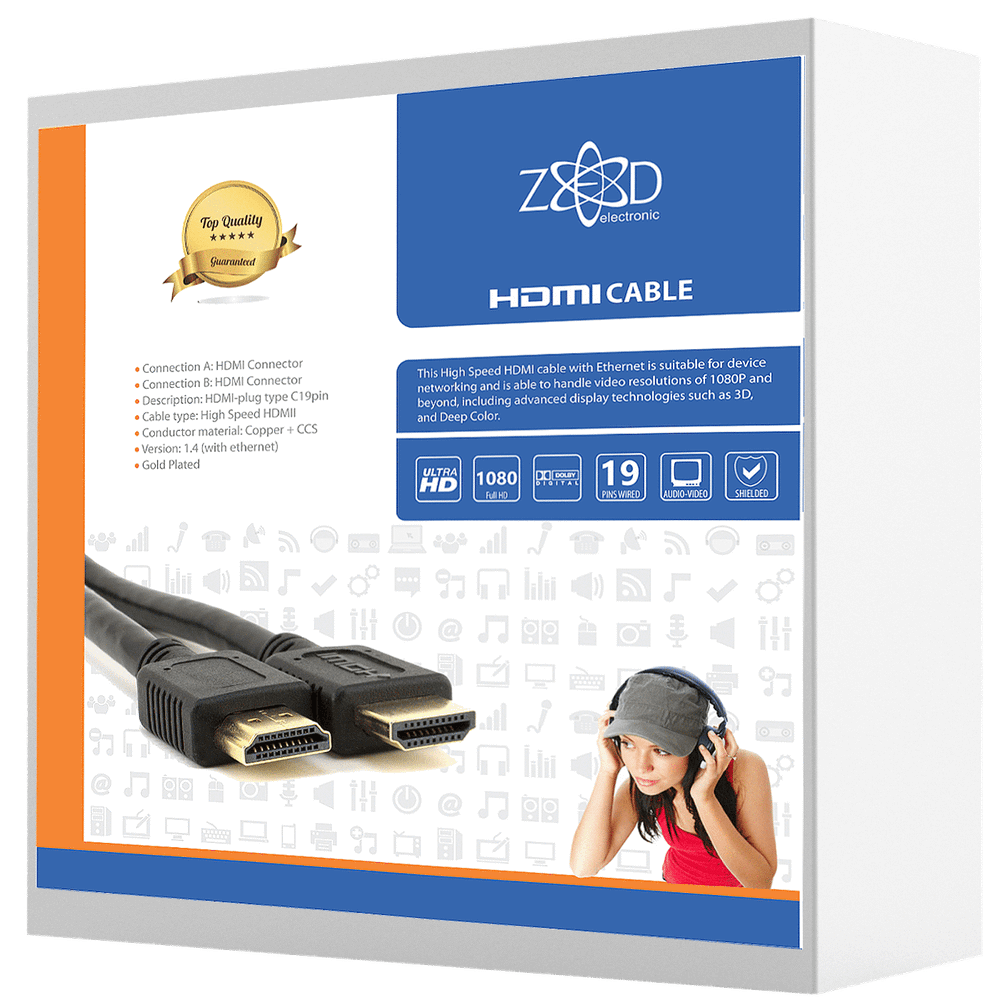 ZED electronic HDMI kabl, 20 met, ver. 1.4 - HDMI/20 slika 1