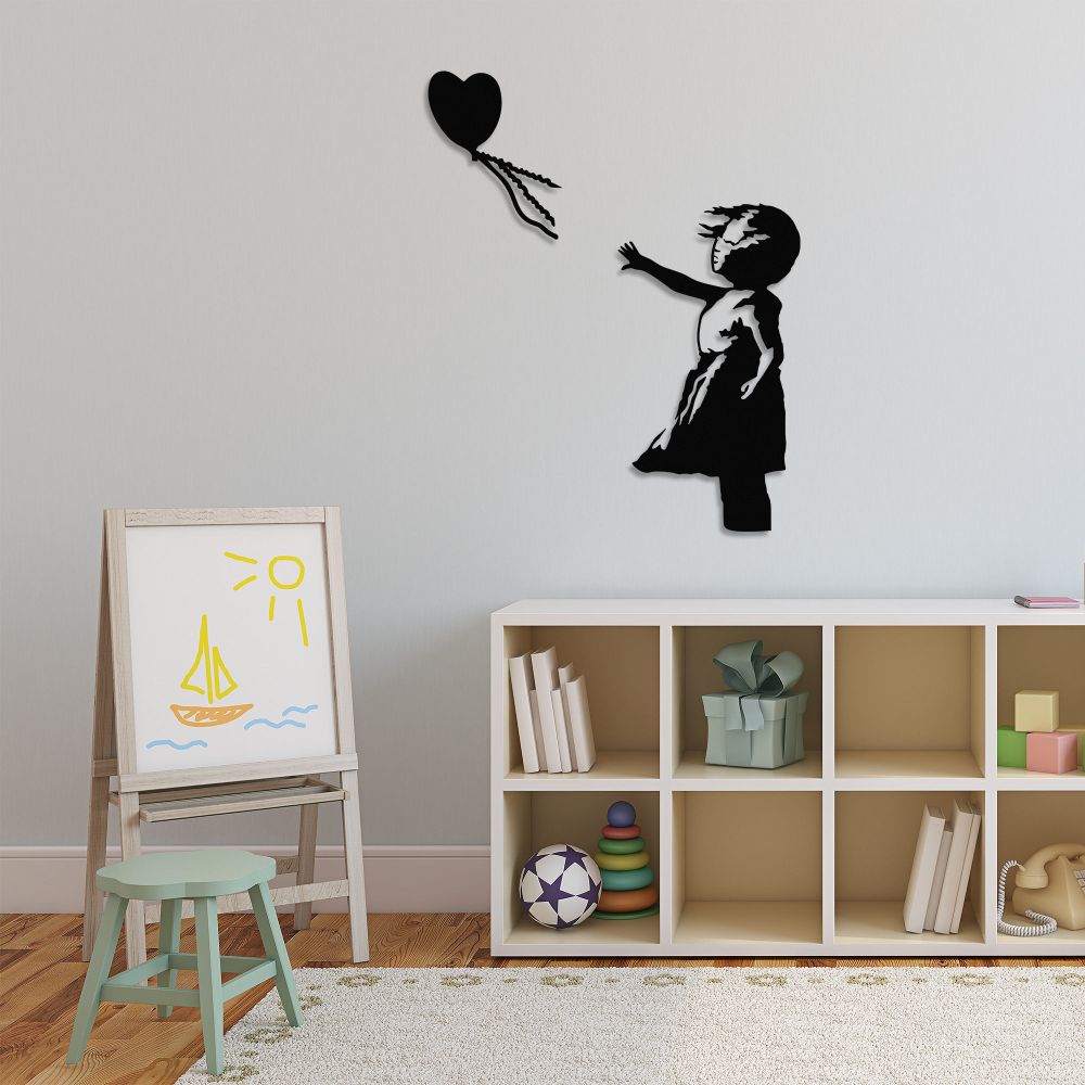 Banksy - Dekorativni Metalni Zidni Ukras, Crni, 14 slika 4