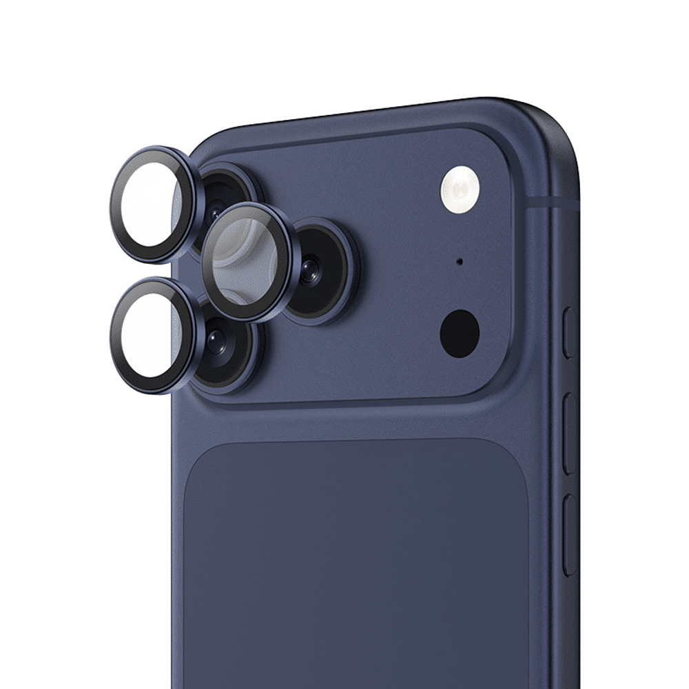 Benks kaljeno staklo DR Sapphire zaštita za kameru za iPhone 17 Pro/17 Pro Max (3 komada leća) plava slika 2