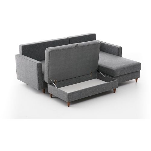 Atelier Del Sofa Kutna garnitura, Sivo, Eva Right - Grey slika 9