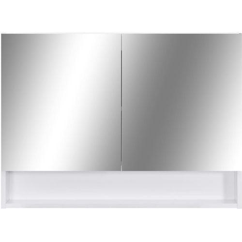 LED kupaonski ormarić s ogledalom bijeli 80 x 15 x 60 cm MDF slika 4