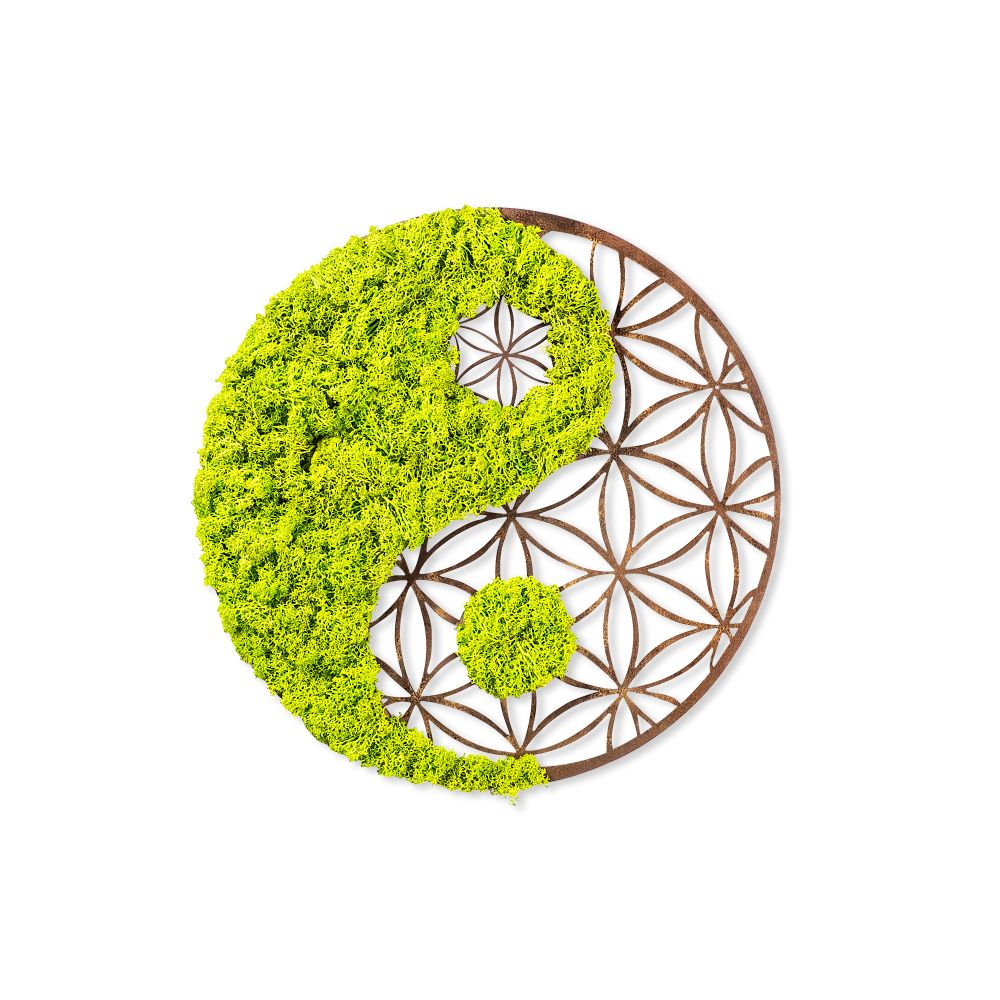 Decorative wall accessory Yin Yang, colours: green, brown slika 4