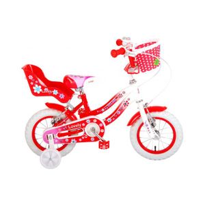 Dječji bicikl Volare Lovely 12" s dvije ručne kočnice crveno-bijeli