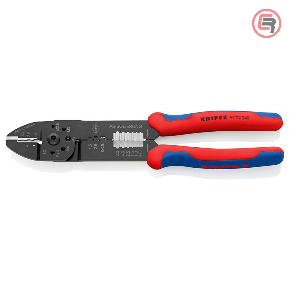 Knipex Kliješta Za Kabl Stopice Izolirane + Neizolirane 0,5 - 6,0 mm2 – 97 22 240 slika 1