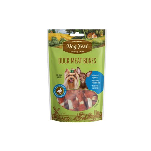 Dog Fest Duck Meat Bones, Small breed, poslastica za pse malih pasmina s pačetinom, 55 g slika 1