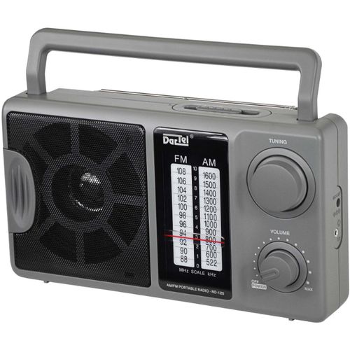 Dartel radio FM, AM, analogni, AC ili klasične baterije, tamno sivi RD-120 slika 2
