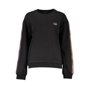 CAVALLI CLASS BLACK SWEATSHIRT WITHOUT ZIP