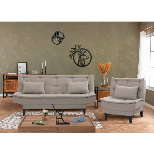 Atelier Del Sofa Santo-S-Cream -1070 Krem Sofa-Bed Set slika 2