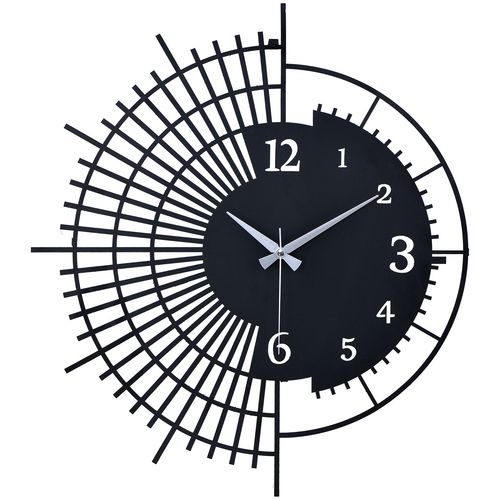 Stri New - Black Black Decorative Wall Clock slika 2