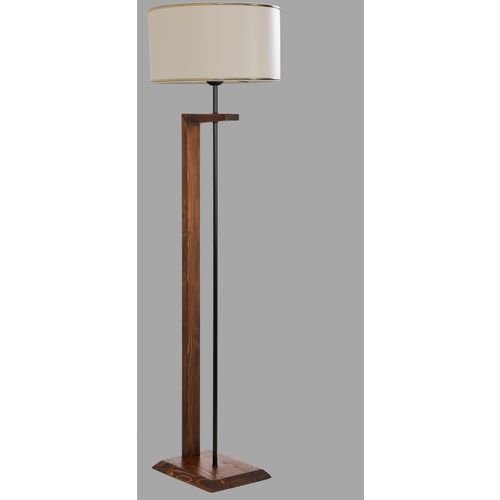 Opviq MenekÅŸe Ceviz Lambader Silindir Finli Krem Erkametli Walnut Floor Lamp slika 2