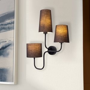 Çatal - Crna Zidna Lampa 3571