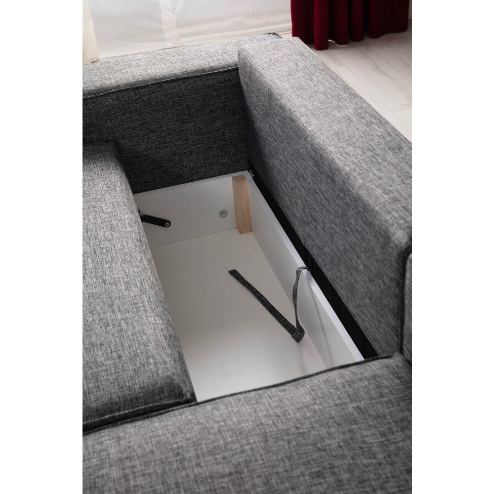 Pırlo Kutni Sofa na Razvlačenje - Tamno Siva slika 12