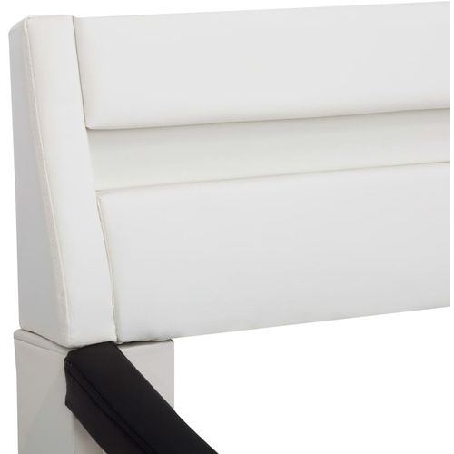 Okvir za krevet od umjetne kože LED bijelo-crni 180 x 200 cm slika 16