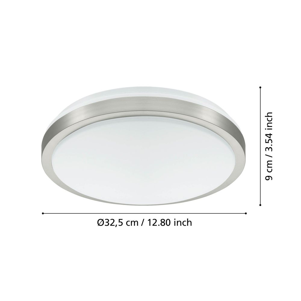 Eglo Competa 1 Plafonjera sa LED Osvjetljenjem, 23W, 2500lm, Promjer 325mm, Nikl-Mat/Bijela slika 4