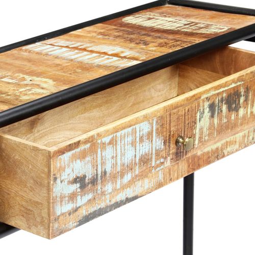 Konzolni stol od masivnog obnovljenog drva 118 x 30 x 75 cm slika 7