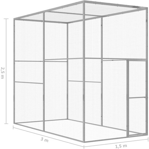 Kavez za mačke 3 x 1,5 x 2,5 m od pocinčanog čelika slika 10