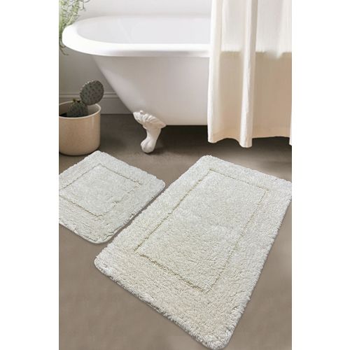 Wolle - 01 Ecru Bathmat Set (2 Pieces) slika 1