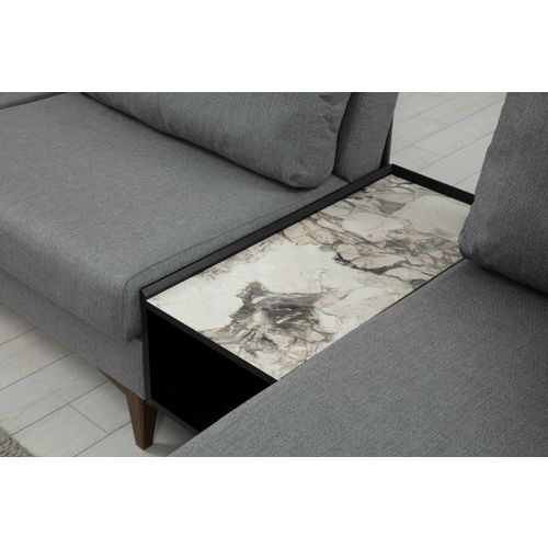 Kristal Rest Marble Set - Dark Grey Dark Grey Sofa Set slika 2
