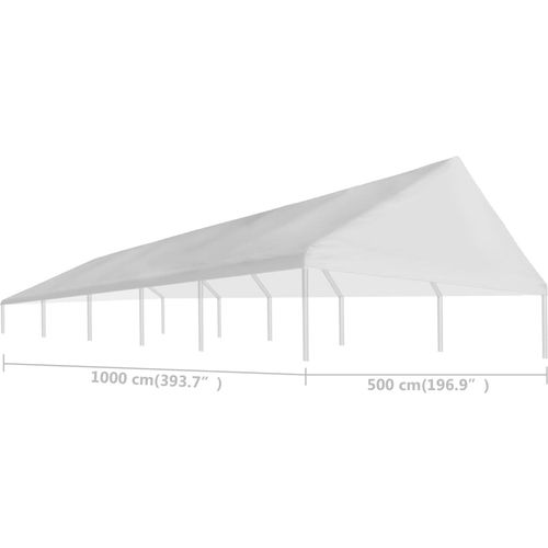 Krov za šator za zabave 5 x 10 m bijeli slika 14
