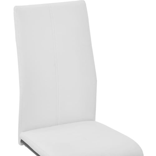 Konzolne blagovaonske stolice od umjetne kože 2 kom bijele slika 22