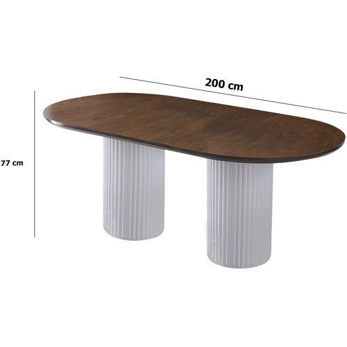 LI - 931 Walnut
White Dining Table slika 4