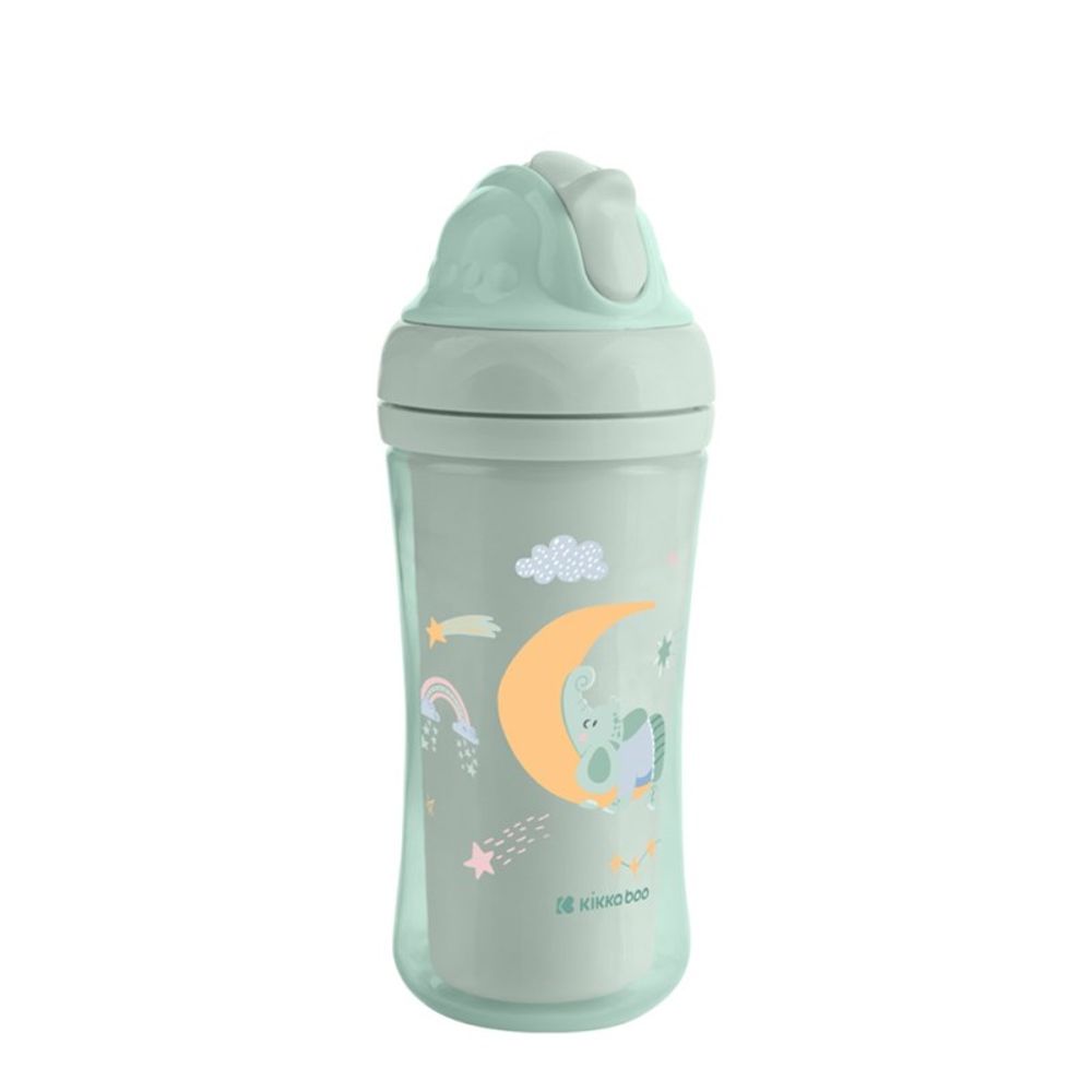 Kikka Boo Čaša sa silikonskom slamkom Moony Me 220ml, Mint slika 2
