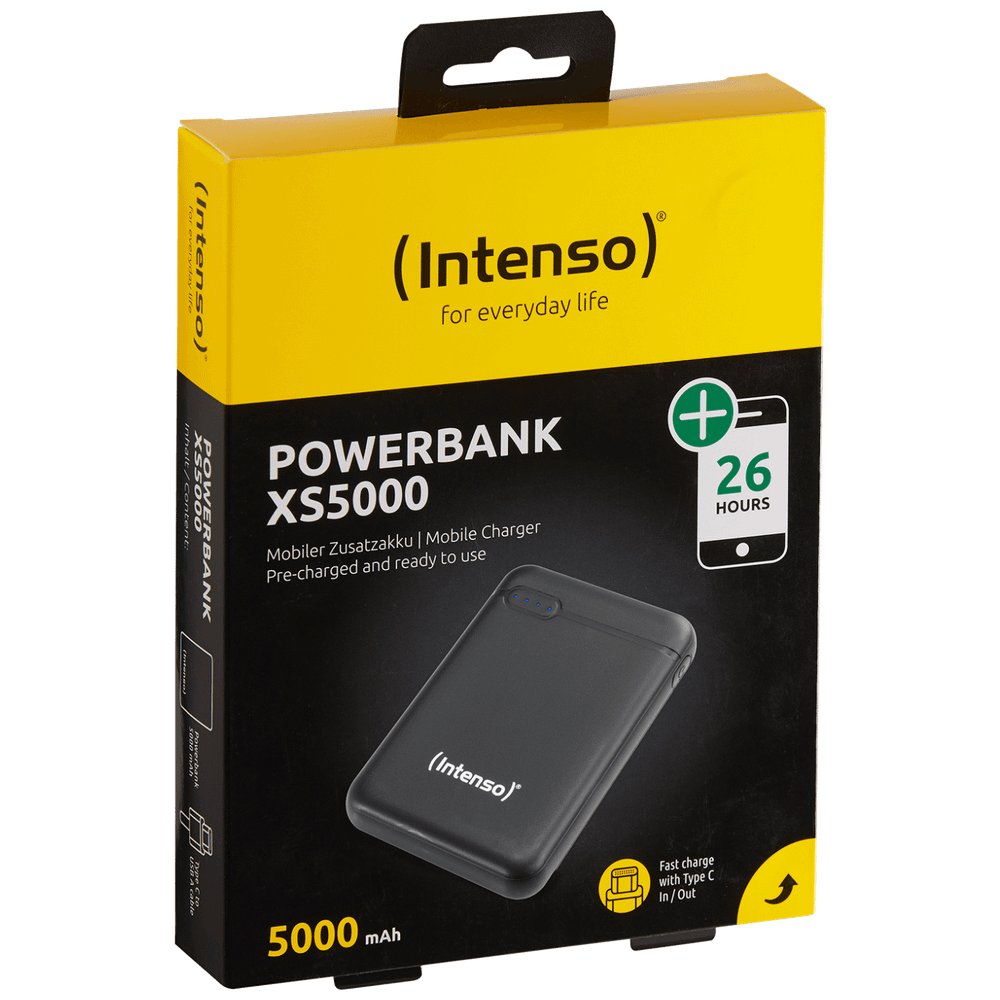 (Intenso) Prijenosni punjač za mobitele i tablete 5000mAh - POWERBANK XS5000 Black slika 1