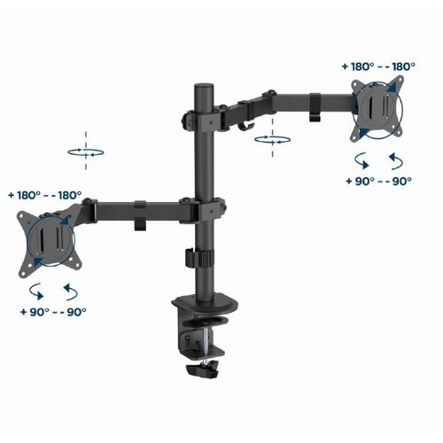 MA-D2-03 * Gembird Podesivi dupli stoni drzac za monitor, tilt, 17-32 max.2x9kg (1849) slika 4