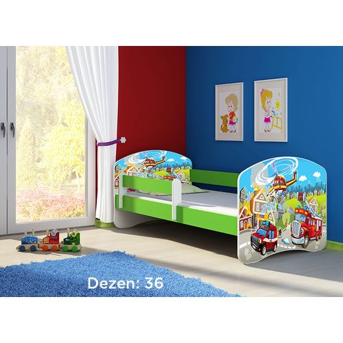 Deciji krevet ACMA II 180x80 + dusek 6 cm GREEN36 slika 1