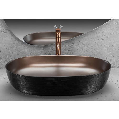 Umivaonik REA Cleo 61 Copper Bush / Black slika 5