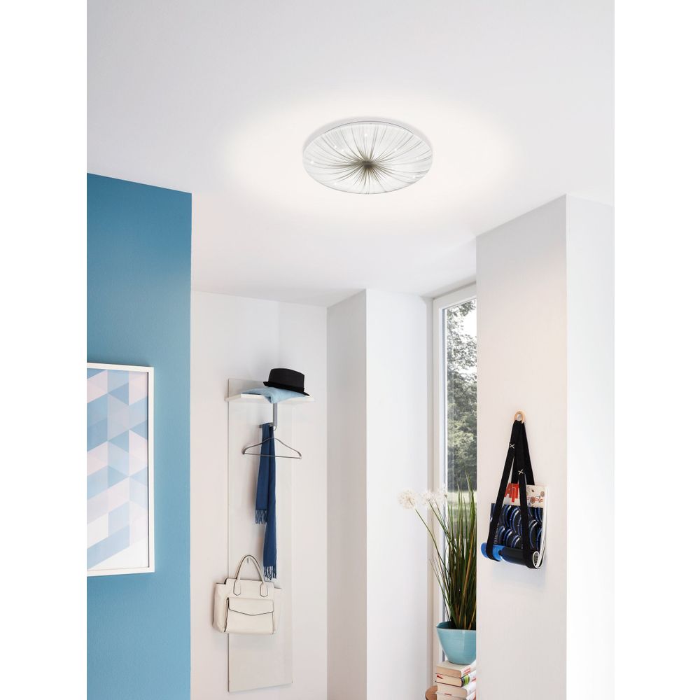 Eglo Nieves Plafonjera LED 33W, 3700lm, Promjer 510mm, Bijela/Srebrna slika 5