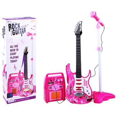 Atraktivan set koji uključuje dječju električnu gitaru, te mikrofon i pojačalo savršen je za male rockere i svu djecu koja vole nastupe u živo.







