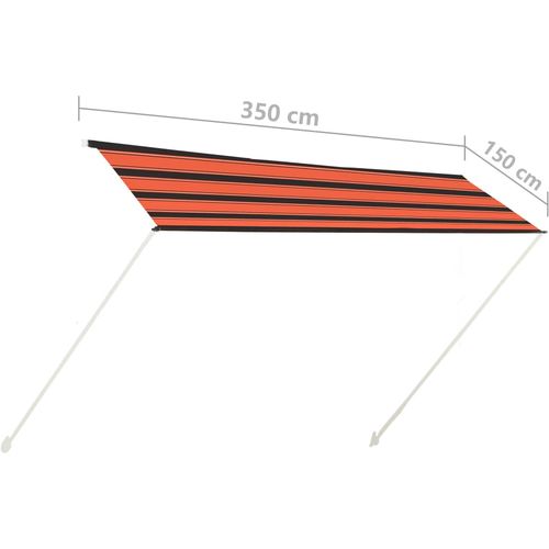 Tenda na uvlačenje 350 x 150 cm narančasto-smeđa slika 30