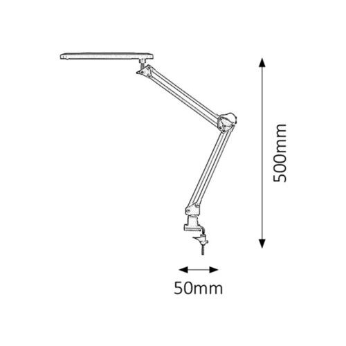 Rabalux Raul stona lampa 5,6W, vise, crna slika 3