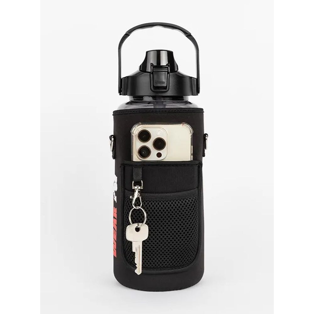 Gorilla Wear Boca za vodu sa navlakom 2000ml, Crna slika 2