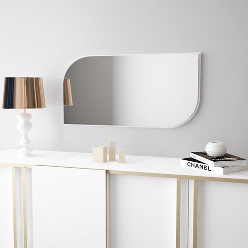 Lume - White White Decorative Chipboard Mirror slika 1