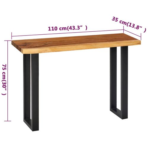 Konzolni stol od masivnog kišnog drva 110 x 35 x 75 cm slika 56