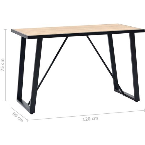 Blagovaonski stol boja hrasta 120 x 60 x 75 cm MDF slika 11