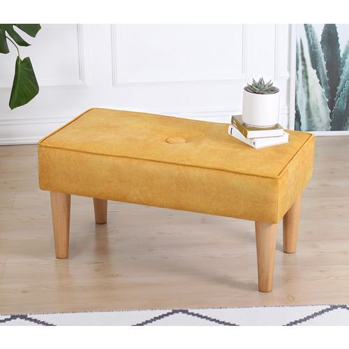 Square - Yellow Yellow Pouffe slika 2