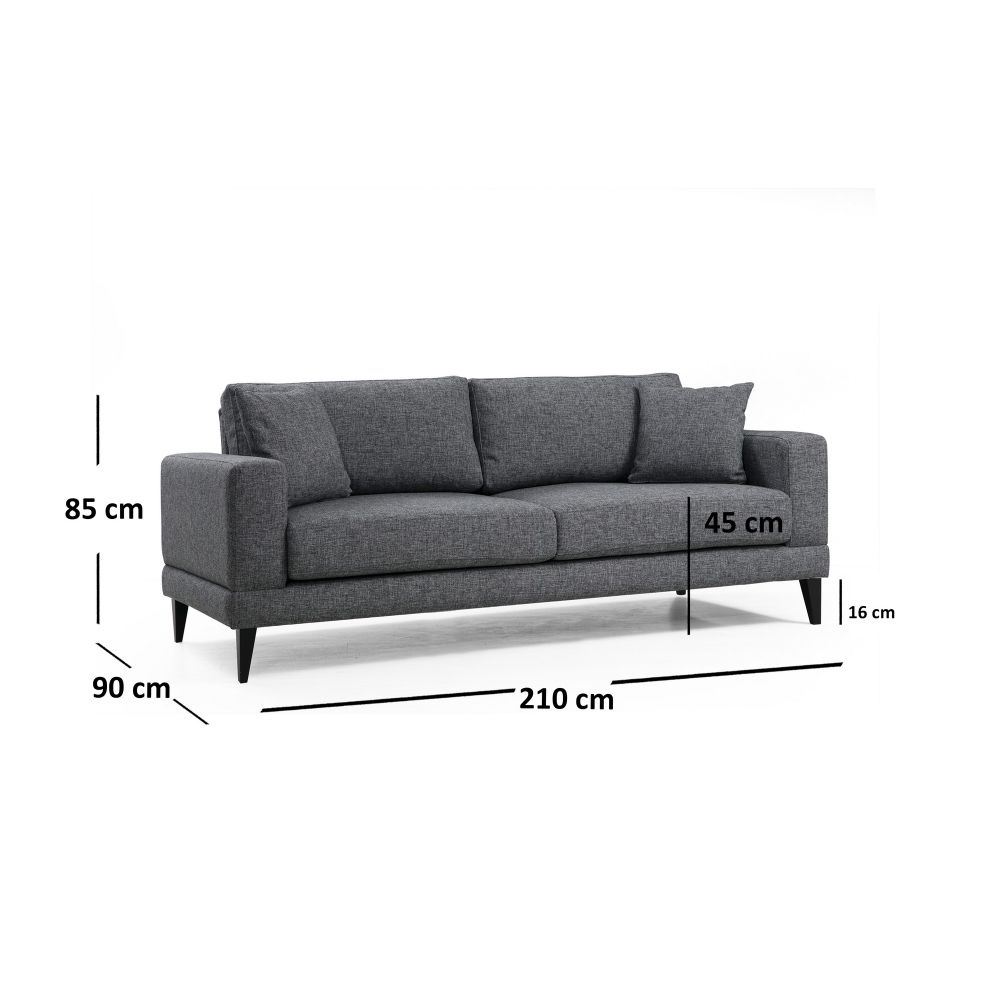 Nordic Trosjed Tamnosivi Sofa-Krevet slika 11