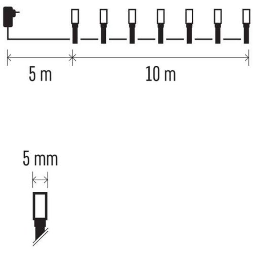 Emos LED svetlosni lanac 2 ul 100 LED 10m MTG-D4AJ01 slika 9