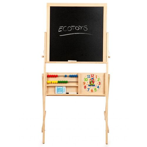 Ecotoys Drvena Dvostrana Edukativna Tabla slika 1