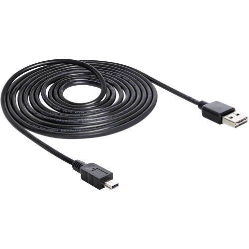 Delock USB 2.0 priključni kabel [1x muški konektor USB 2.0 tipa a - 1x muški konektor USB 2.0 tipa mini b] 5.00 m crna utikač primjenjiv s obje strane, pozlaćeni kontakti, UL certificiran USB 2.0 priključni kabel [1x USB 2.0 utikač A - 1x USB 2.0 utikač Mini-B] 5 m crni pozlaćeni kontakti Delock slika 2