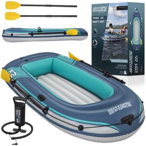Bestway gumeni čamac TREK X2 do 250 kg 232x118 cm + vesla i pumpa 61153