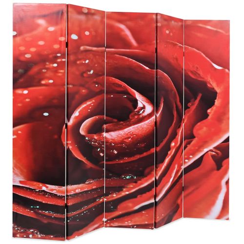 Sklopiva sobna pregrada sa slikom crvene ruže 200 x 170 cm slika 20