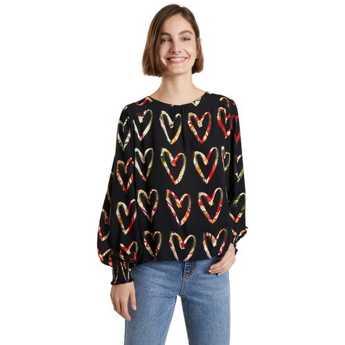 DESIGUAL WOMEN'S LONG SLEEVE T-SHIRT BLACK slika 1