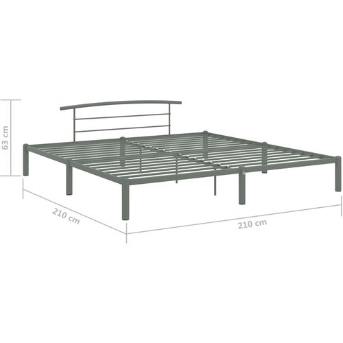 Okvir za krevet sivi metalni 200 x 200 cm slika 27