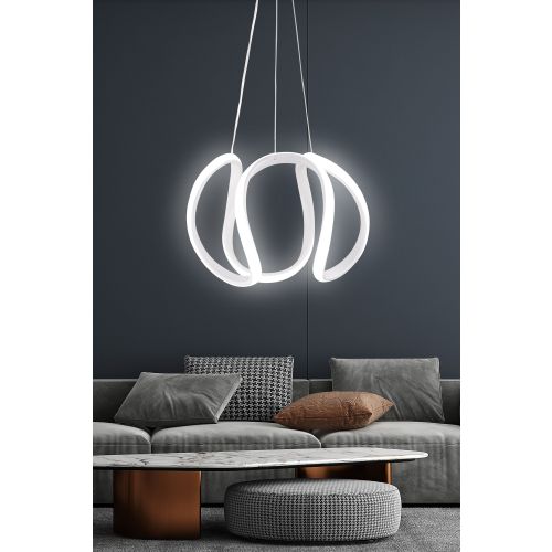 Venaticorus White-White Light White Chandelier slika 1