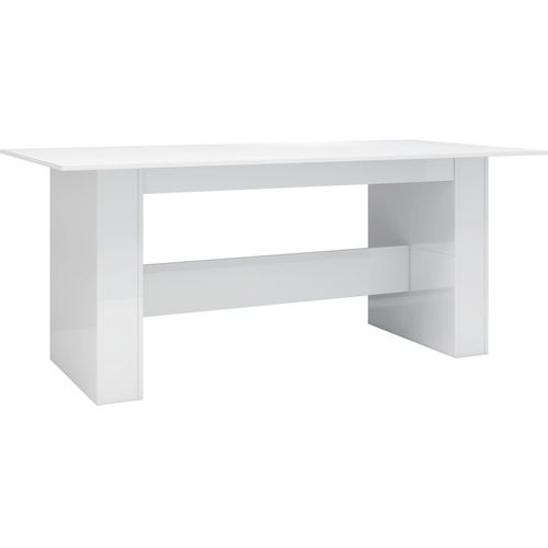 Blagovaonski stol visoki sjaj bijeli 180 x 90 x 76 cm iverica slika 34