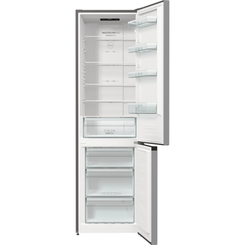 Gorenje NRK6202ES4 Kombinovani frižider, NoFrost, Visina 200 cm, Širina 60 cm, Siva boja slika 5